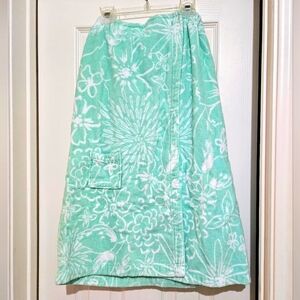 Floral Mint Green Towel Wrap